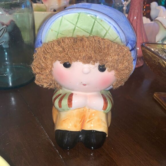 Vintage Head Vase Japan big eye doll planter - Picture 1 of 6